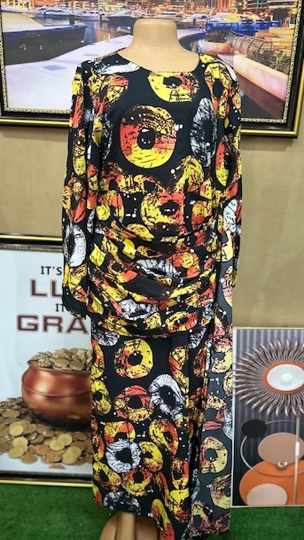 Straight gown with Wrap pleated (0307)