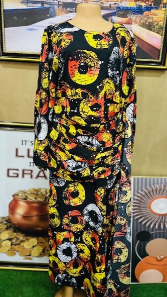 Straight gown with Wrap pleated (0307)