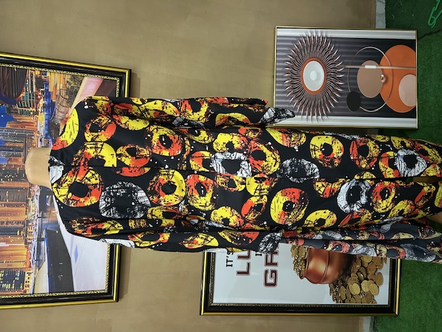 Straight gown with Wrap pleated (0307)