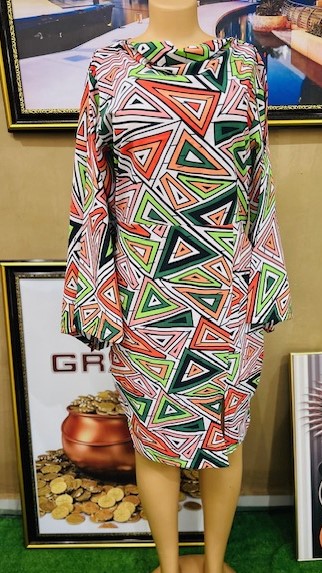 straight gown with cowl neck (0306)