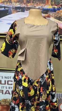 vintage and crepe short gown(0128)