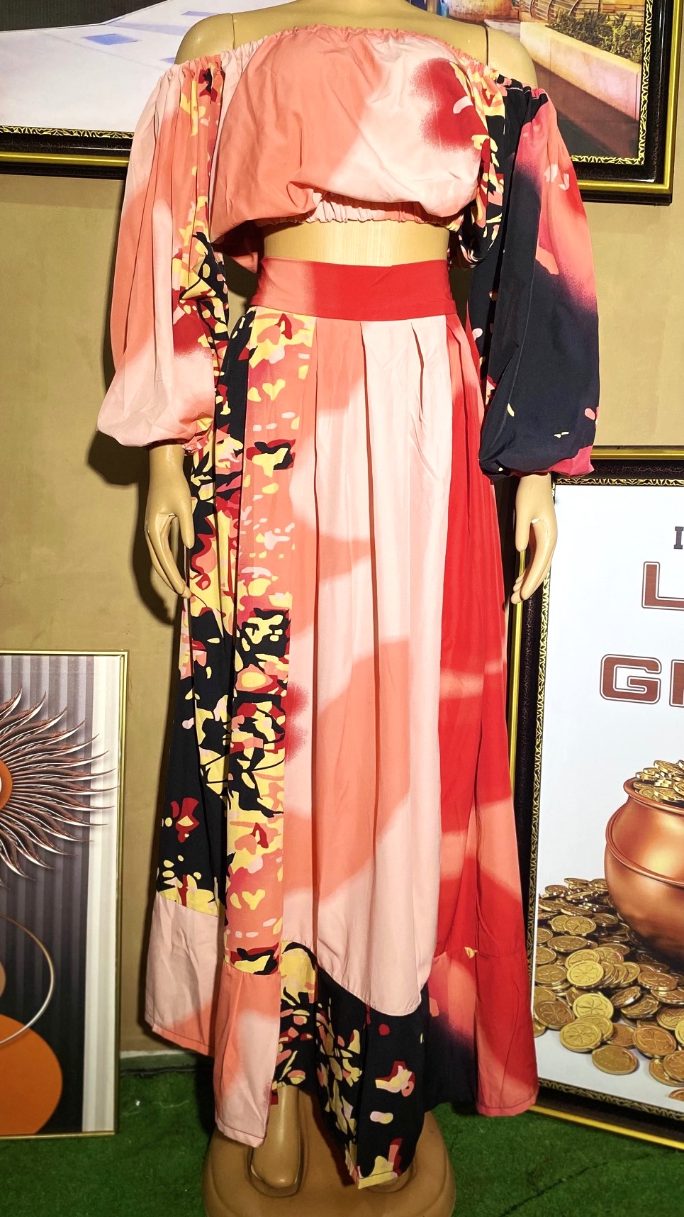 Free skirt and crop Top(0208)