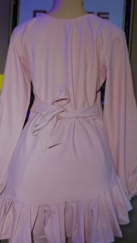 peach trouser and pleated top(0193)