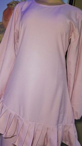 peach trouser and pleated top(0193)