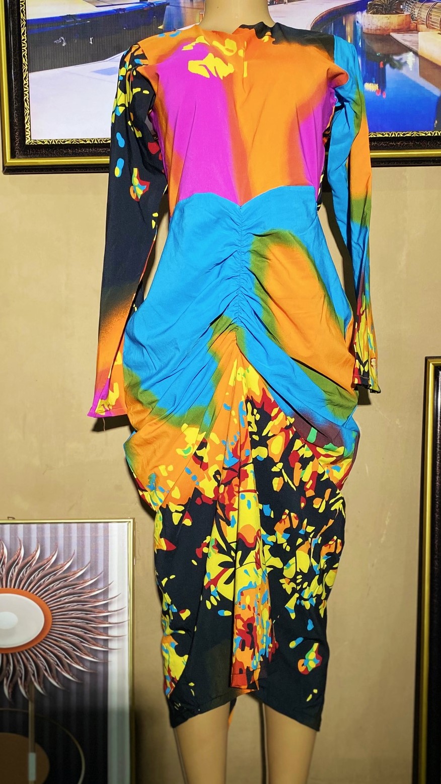 straight gown with Roughful(0110)