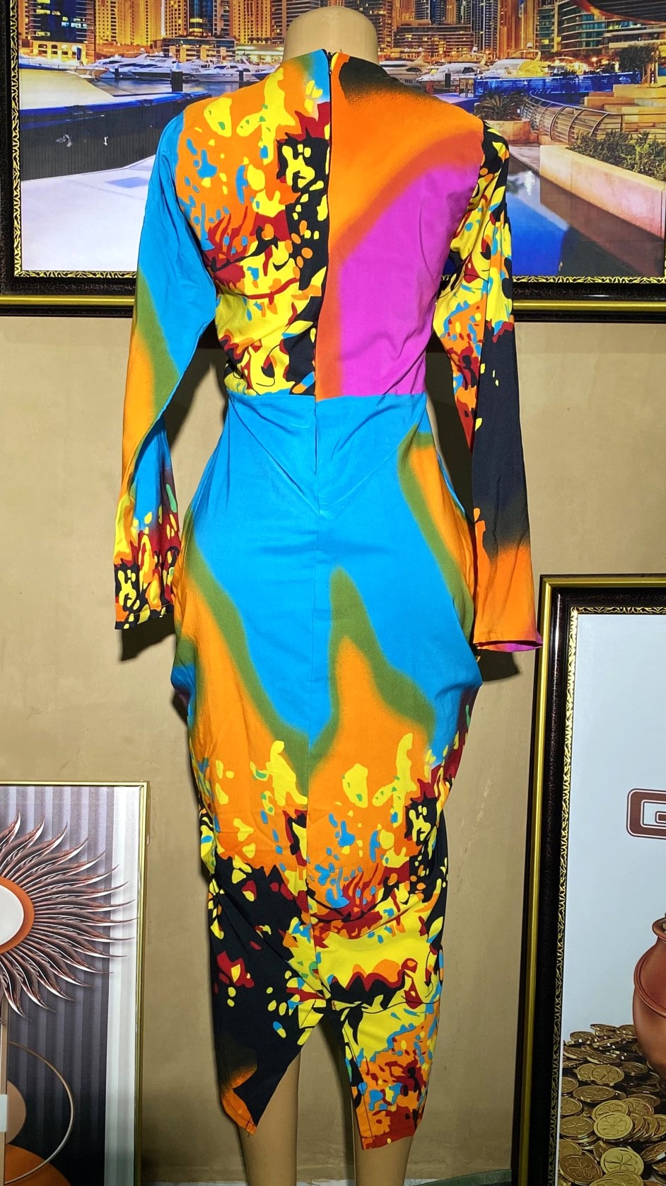 straight gown with Roughful(0110)