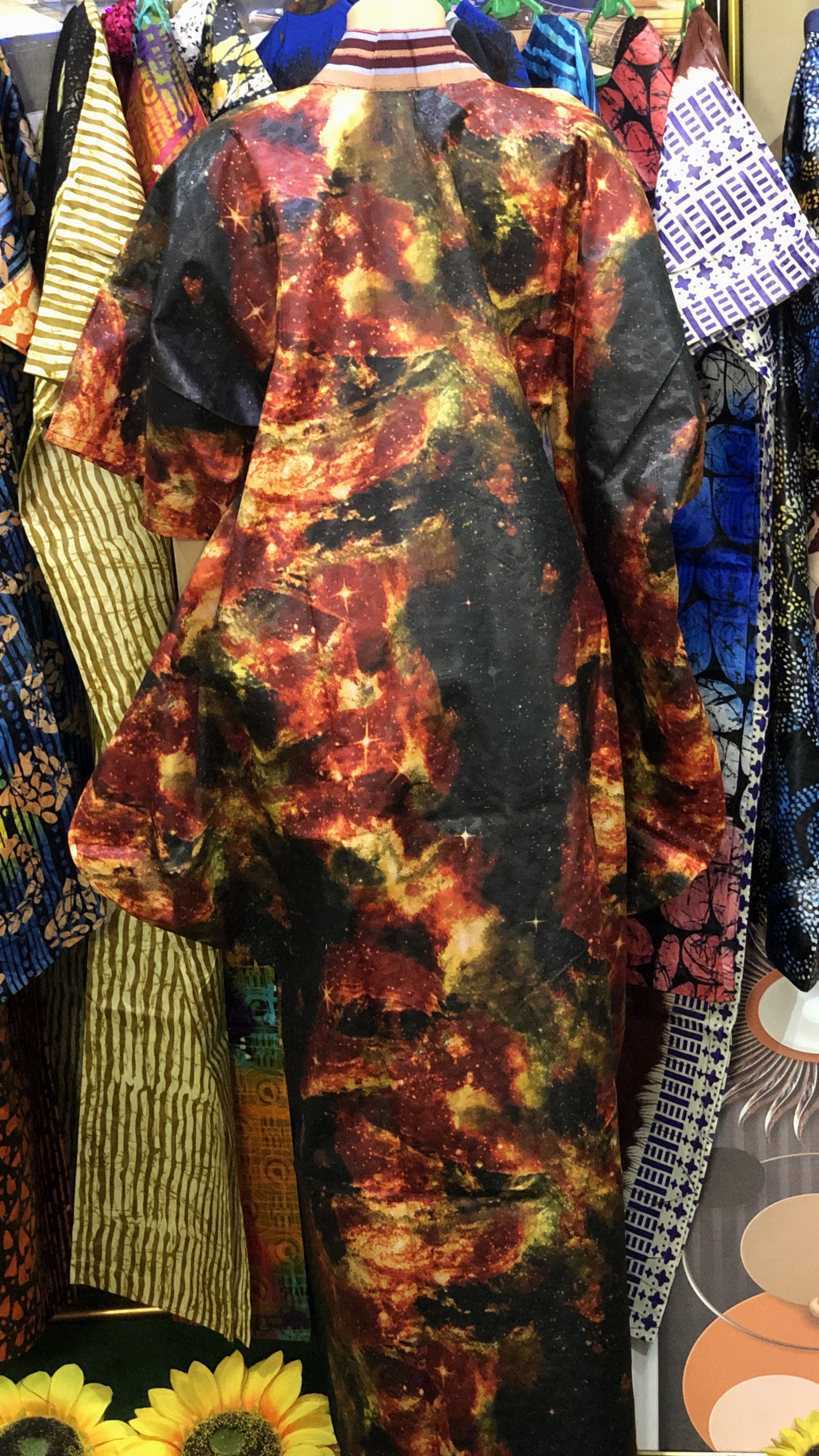 classic Boubou with Aso Oke collar(0074)