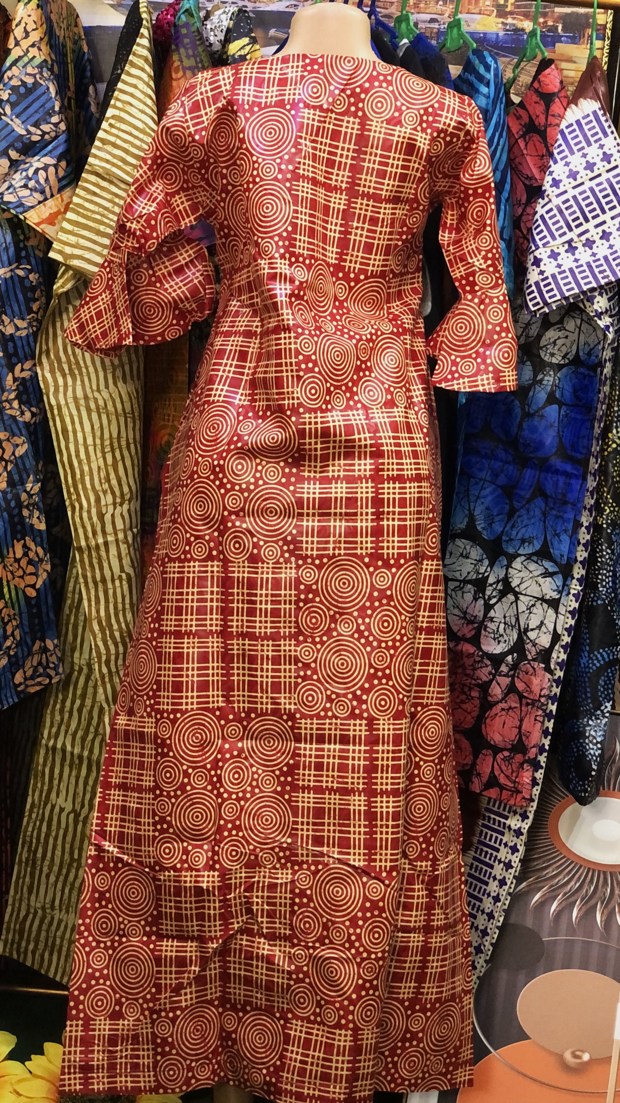 A-shape gown with stone(0076)