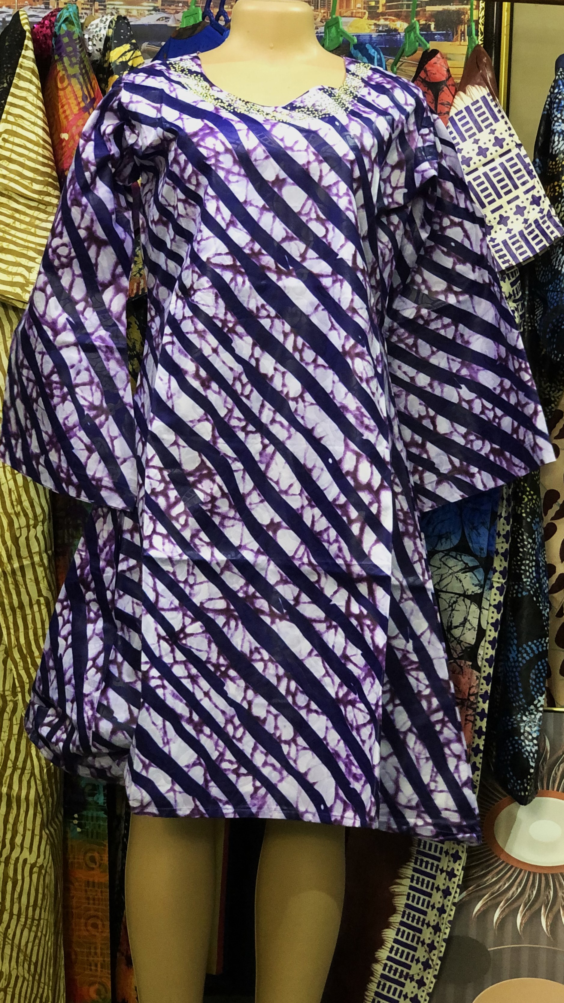 A-shape gown with stone(0084)