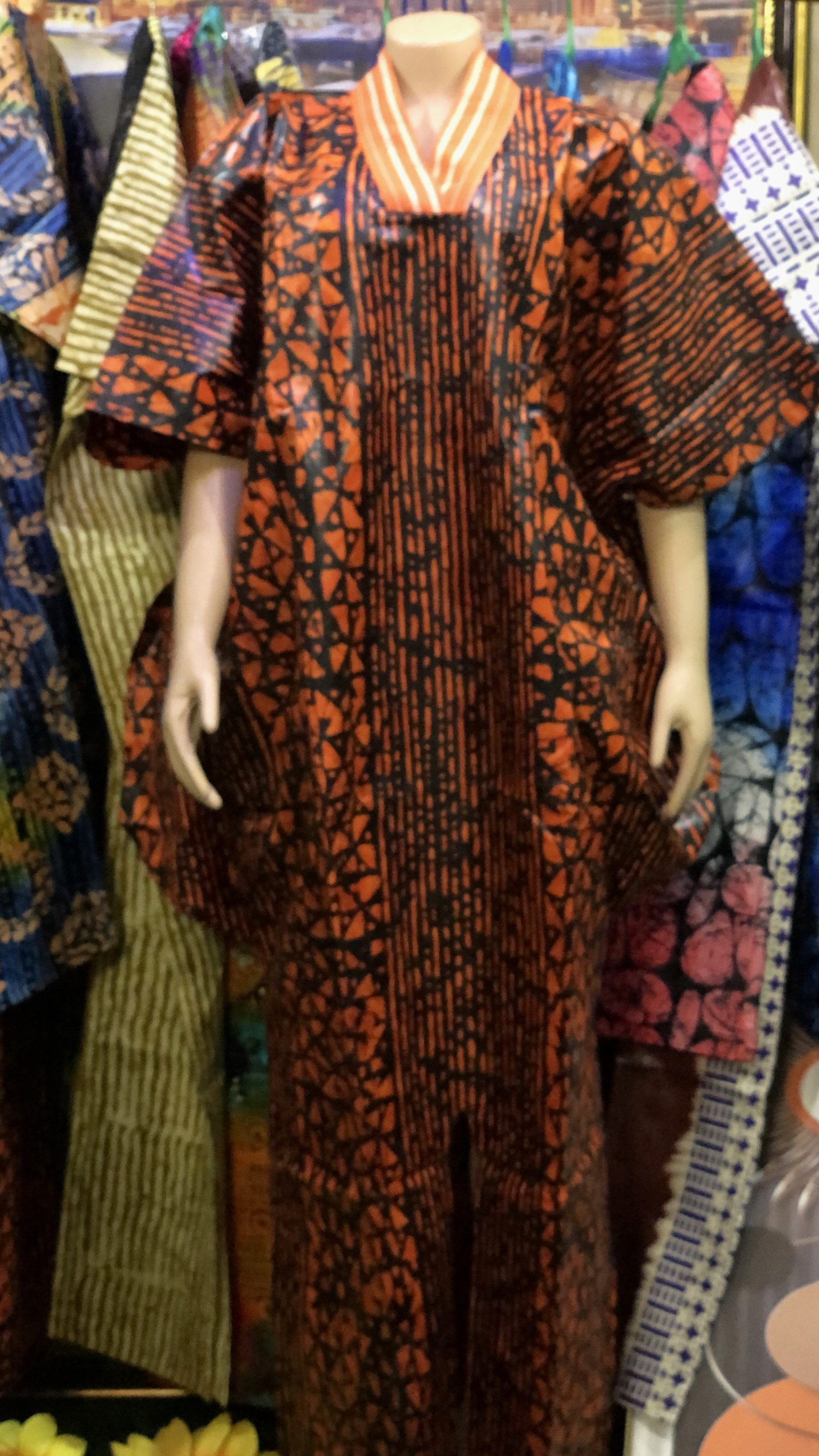 classic Boubou with Aso Oke collar(0093)