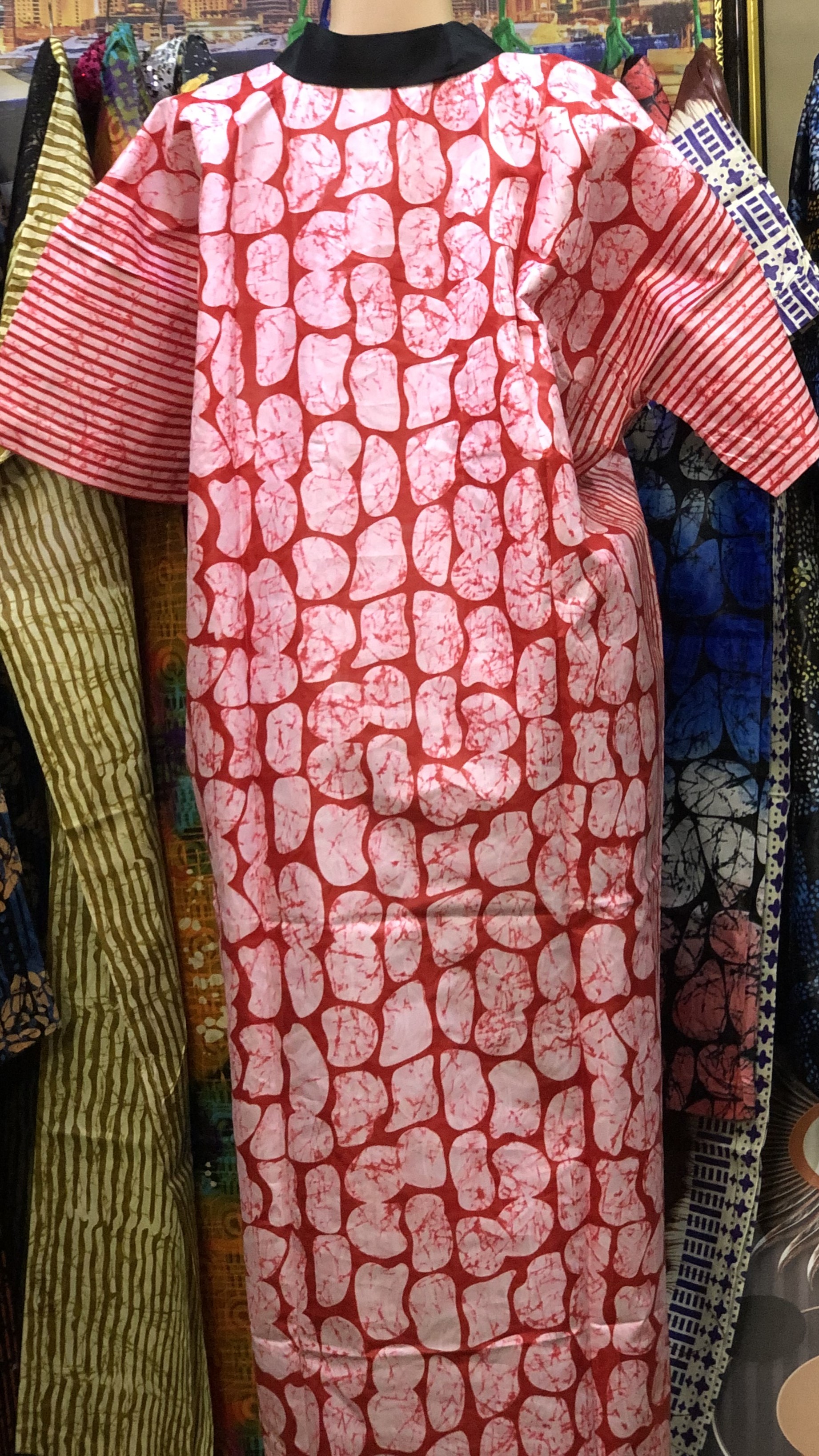 straight gown with front pocket(0095)