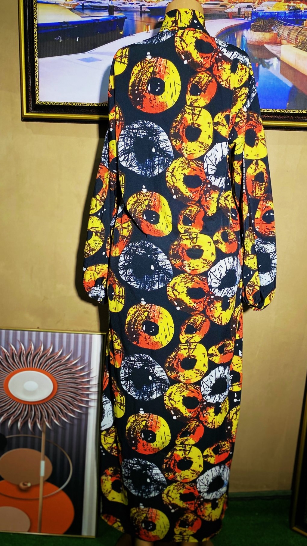 free button gown with collar(0143)