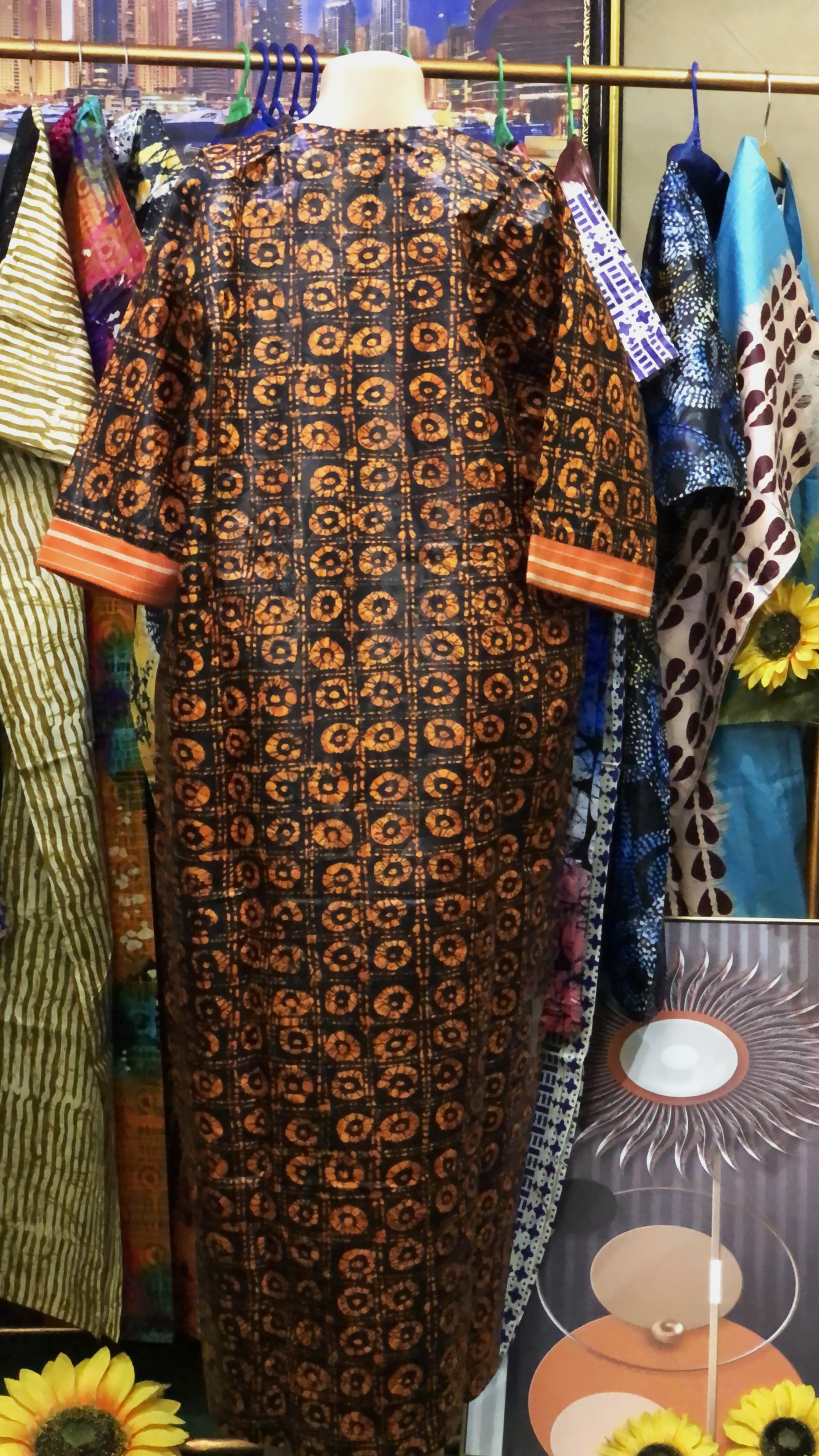 straight gown with Aso oke(0107)