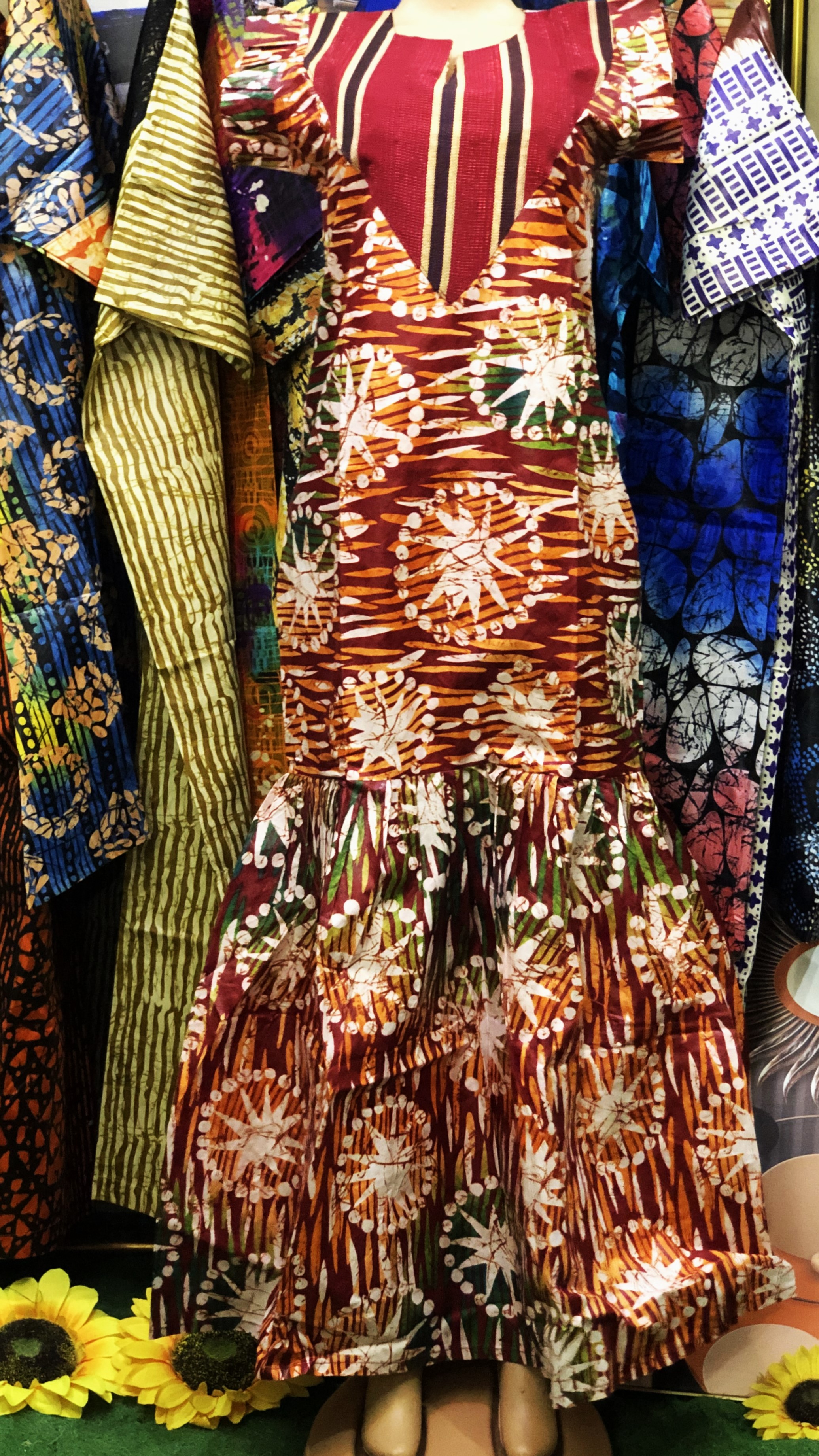 straight gown with Aso oke(0120)