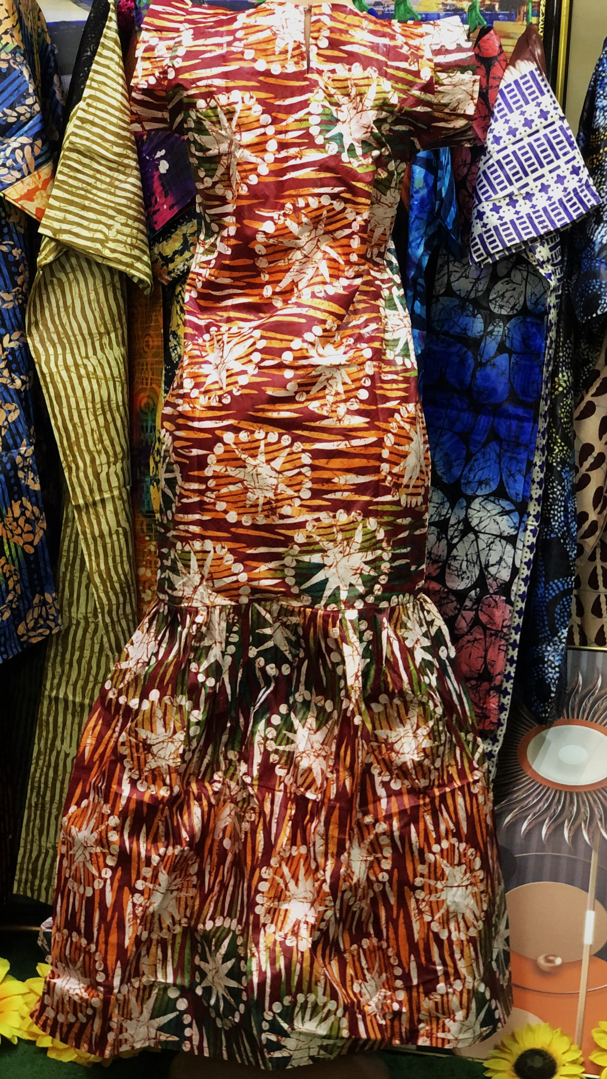 straight gown with Aso oke(0120)