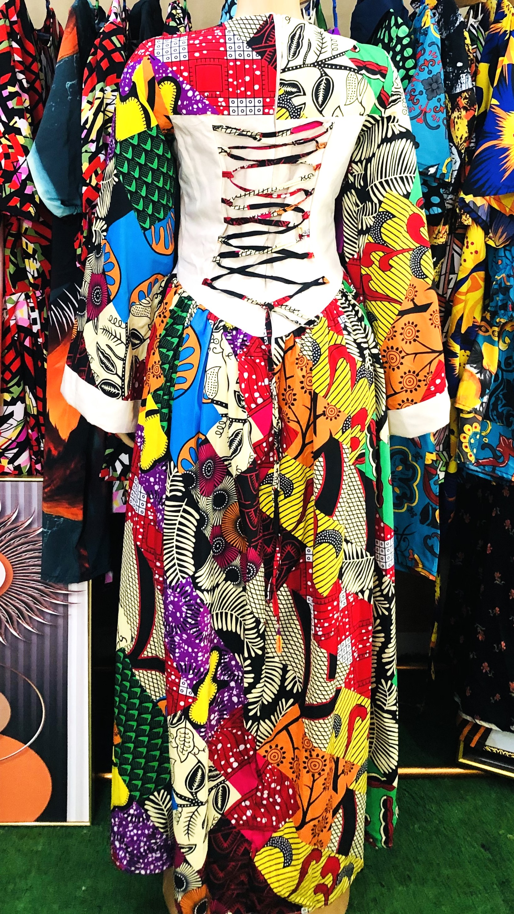 Corset pleated gown (G1007)