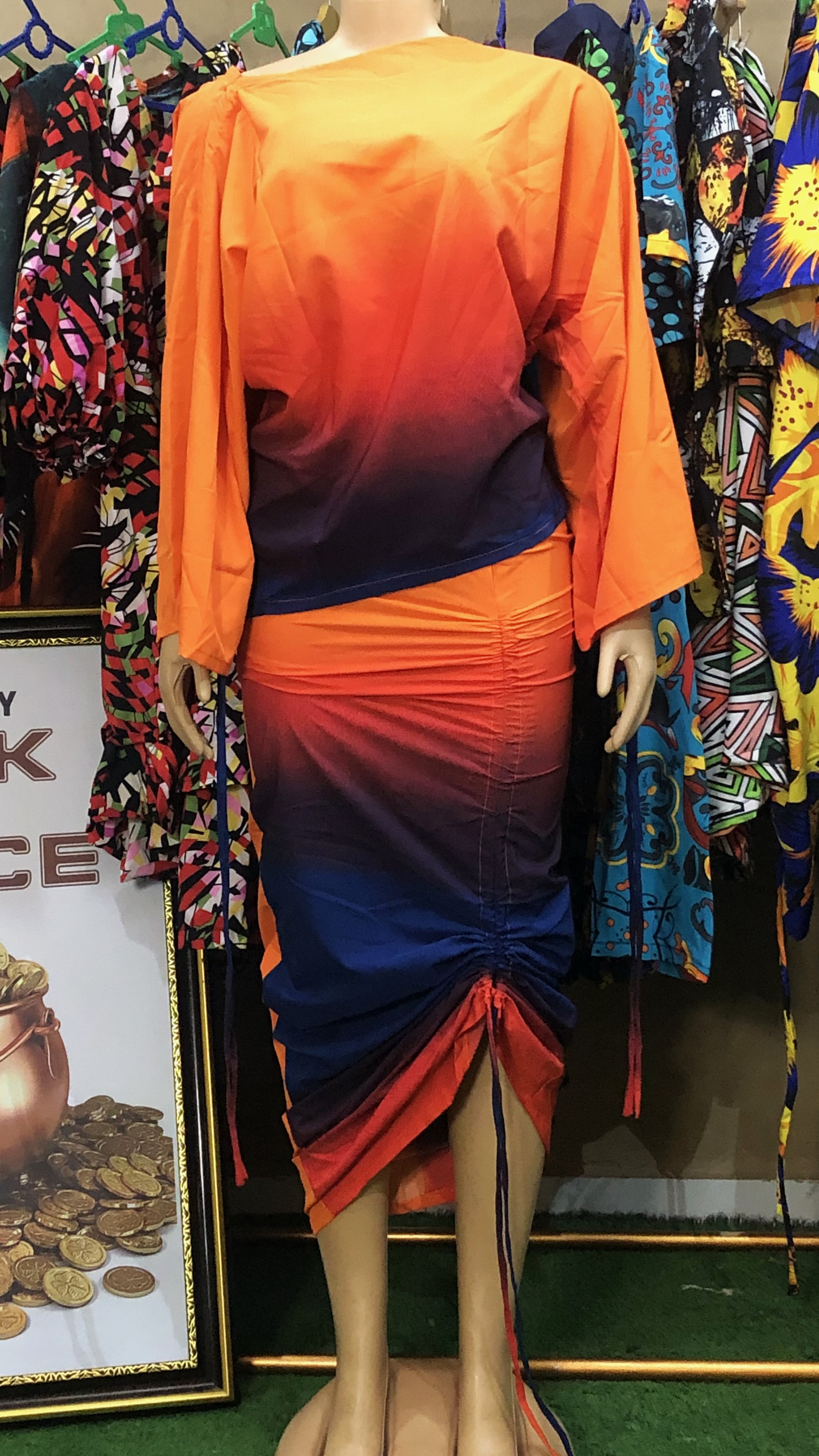 free crop top with Smokey skirt (G0303) 