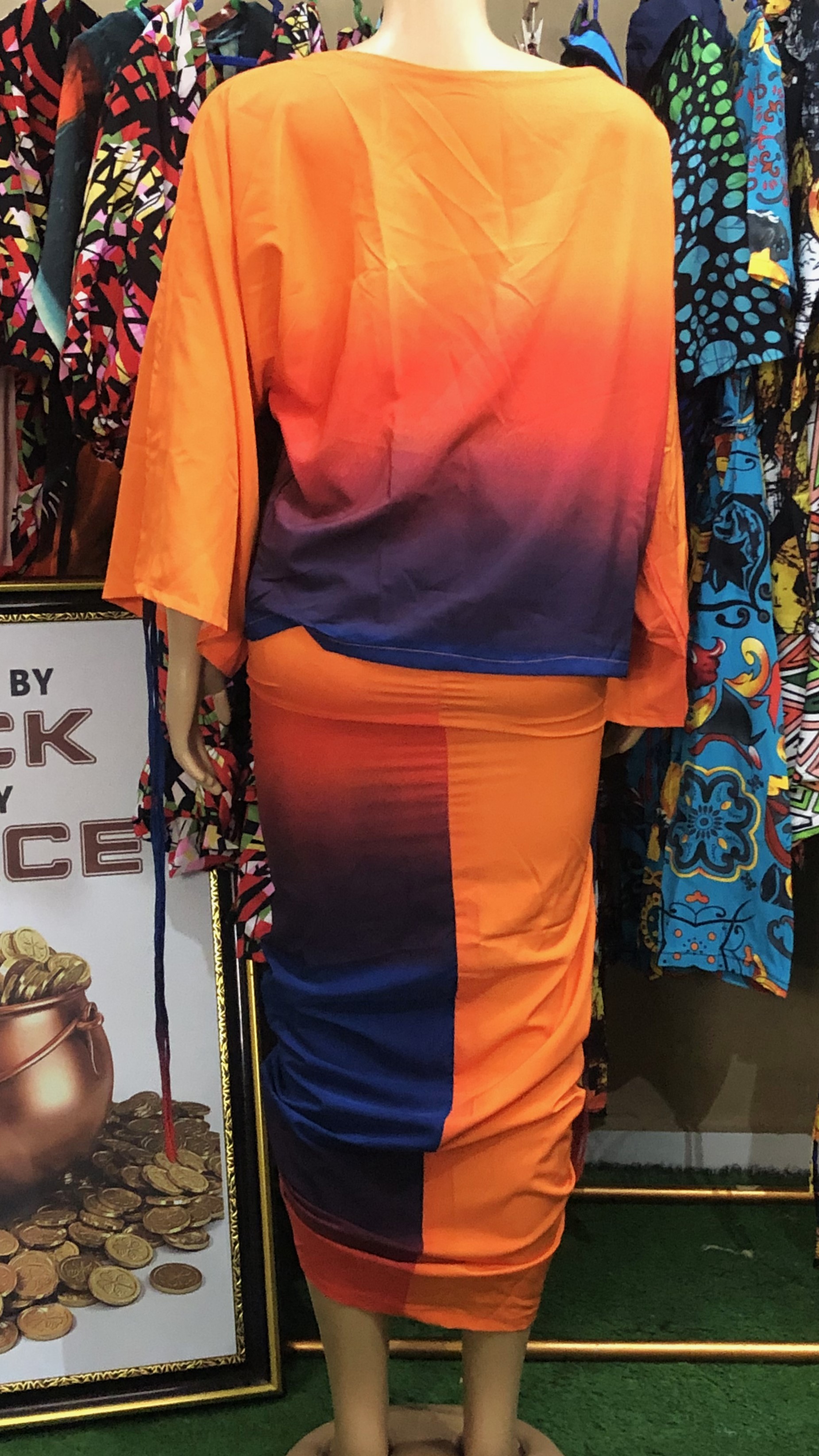 free crop top with Smokey skirt (G0303) 