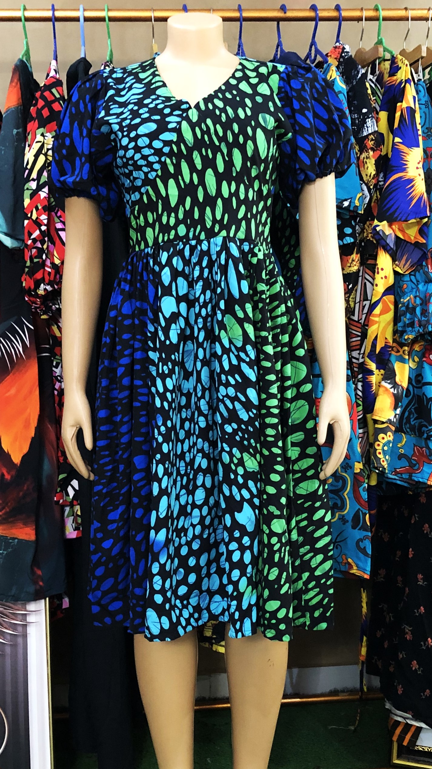 Pleated gown (G1105)