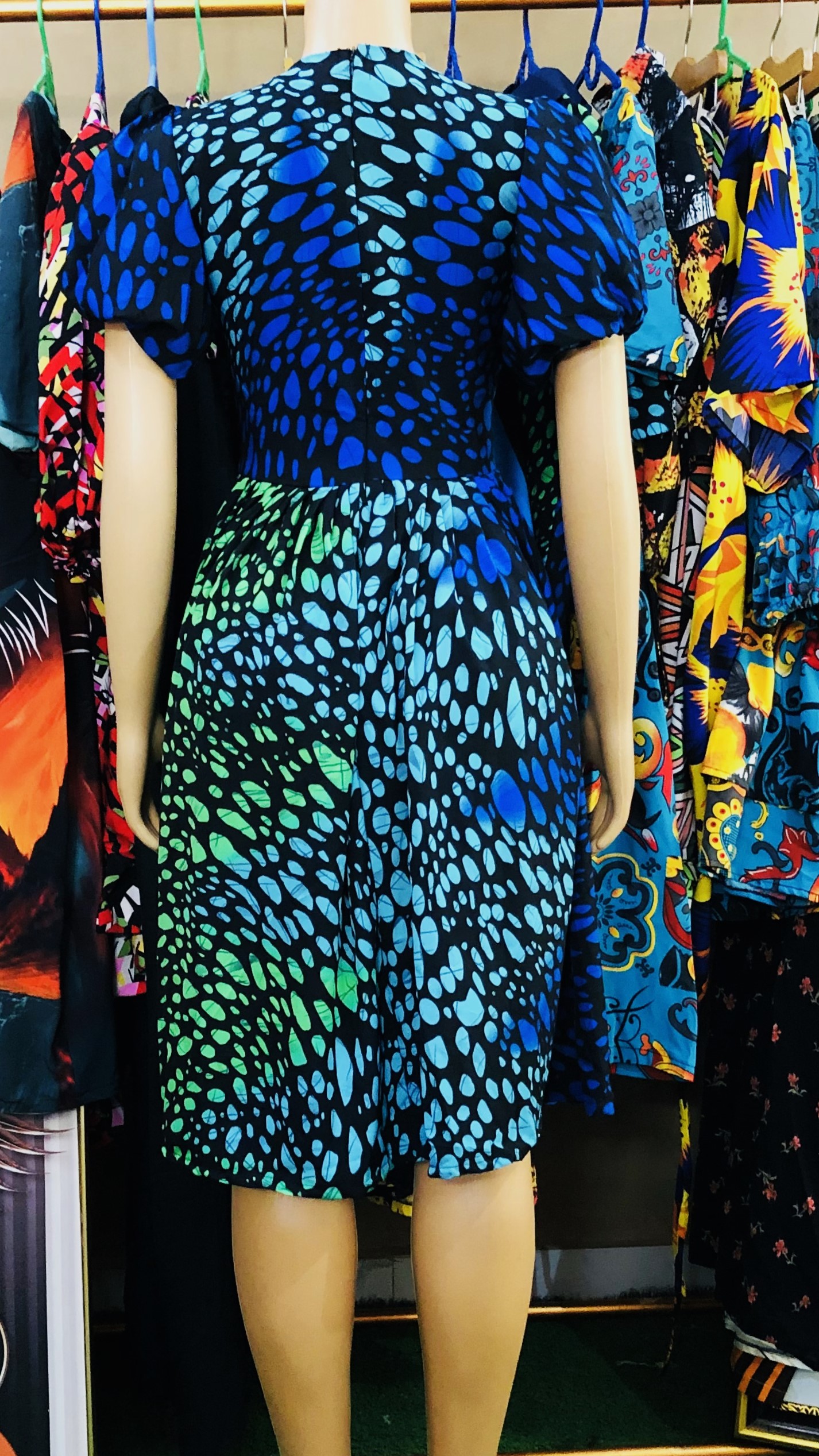 Pleated gown (G1105)