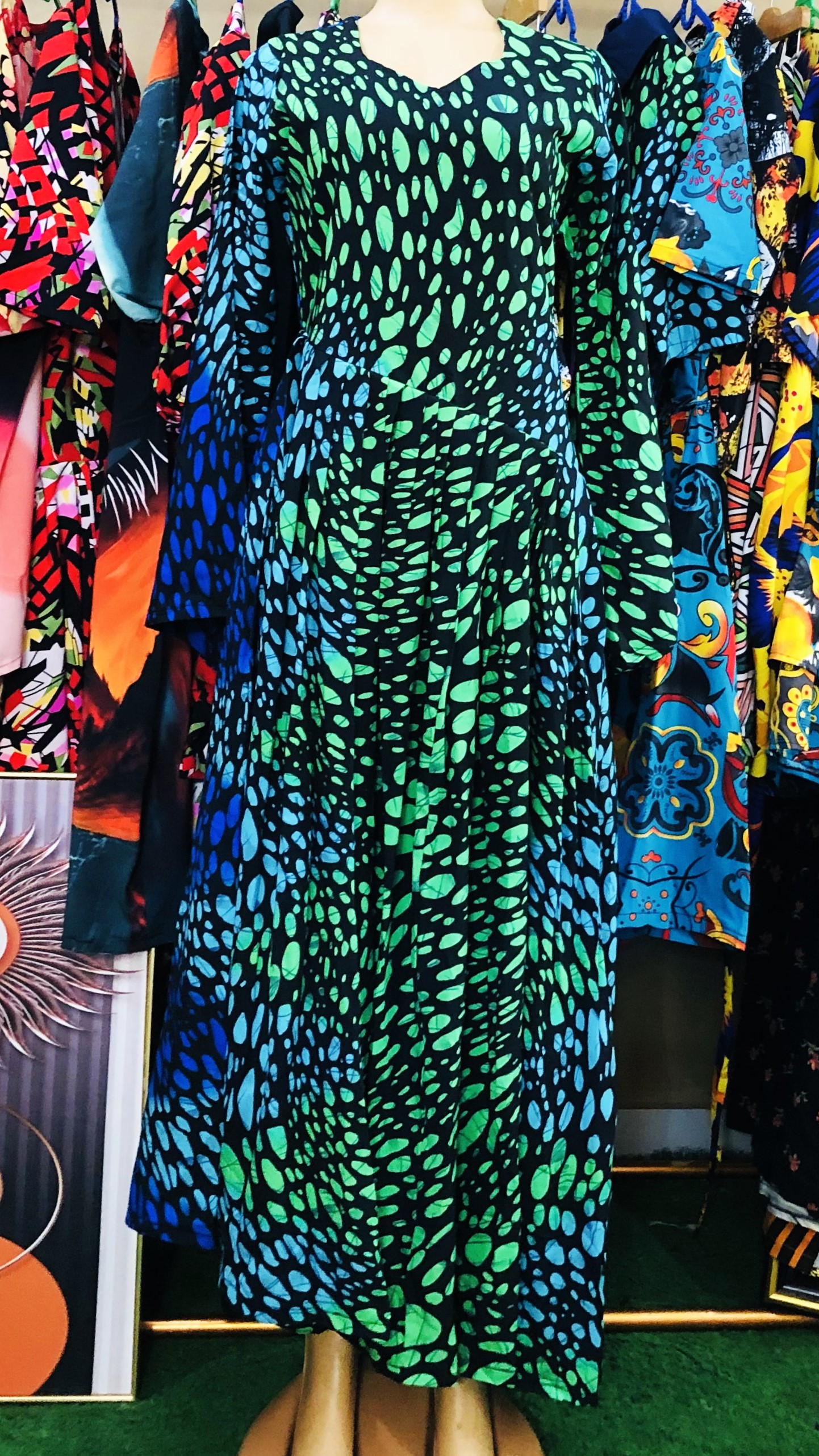 Pleated gown (G1108)